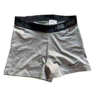 Nike Pro Women 3.0" Compression Shorts-Grey/Black 589364-091 Classic Medium
